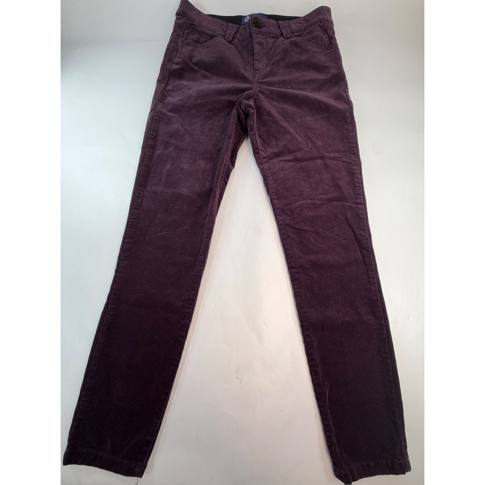 Democracy Absolution Purple Corduroy Skinny Pants Womens Size 8 Mid Rise Stretch
